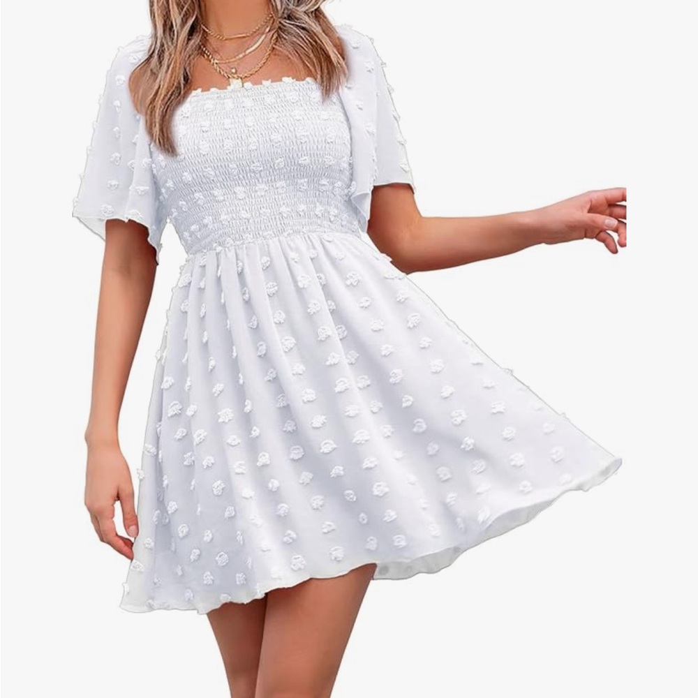 Elegant White Smocked Dress Bridal Shower